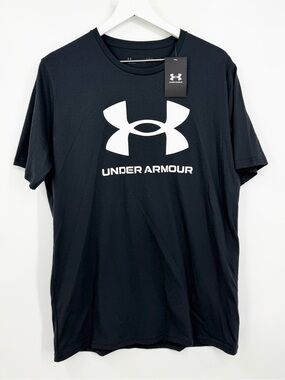 Under Armour Men's Sportstyle Logo Short Sleeve T Shirt Size Large Black NWT